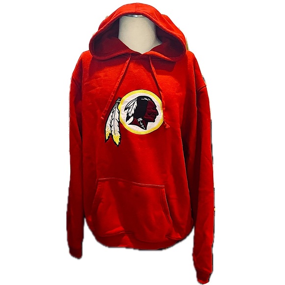 NFL Washington Redskins Burgundy Embroidered Emblem Hooded Sweatshirt, 2XL - Picture 2 of 8